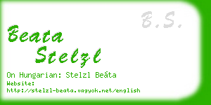 beata stelzl business card